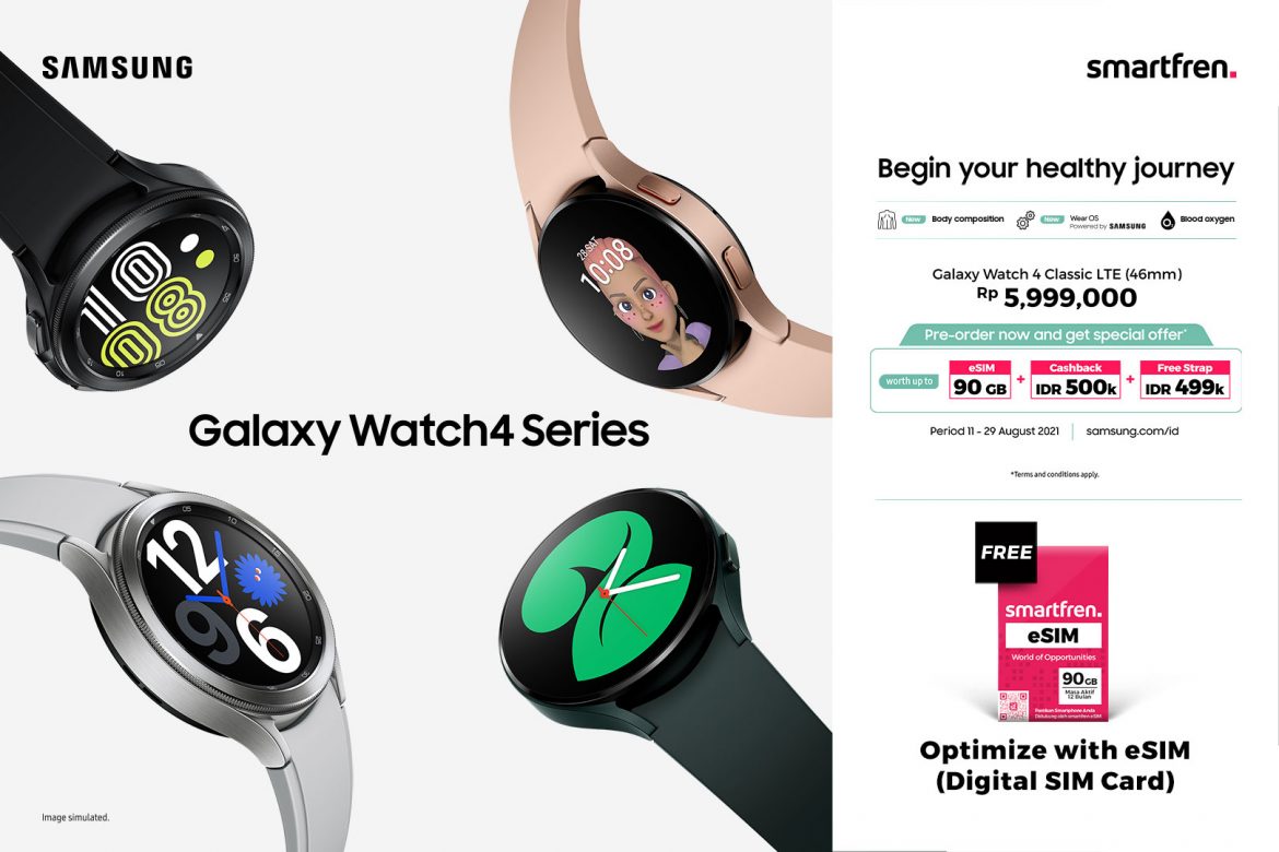 Eksklusif Smartfren eSIM untuk Samsung Galaxy Watch4 Classic LTE Trendtech Indonesia